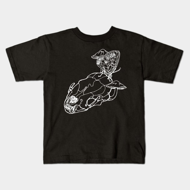 Skull and Butterfly Kids T-Shirt by ThisIsNotAnImageOfLoss